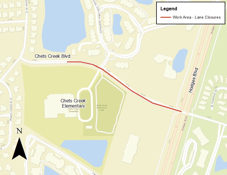 Chets Creek Sewer Improvement Project - Work Area Map